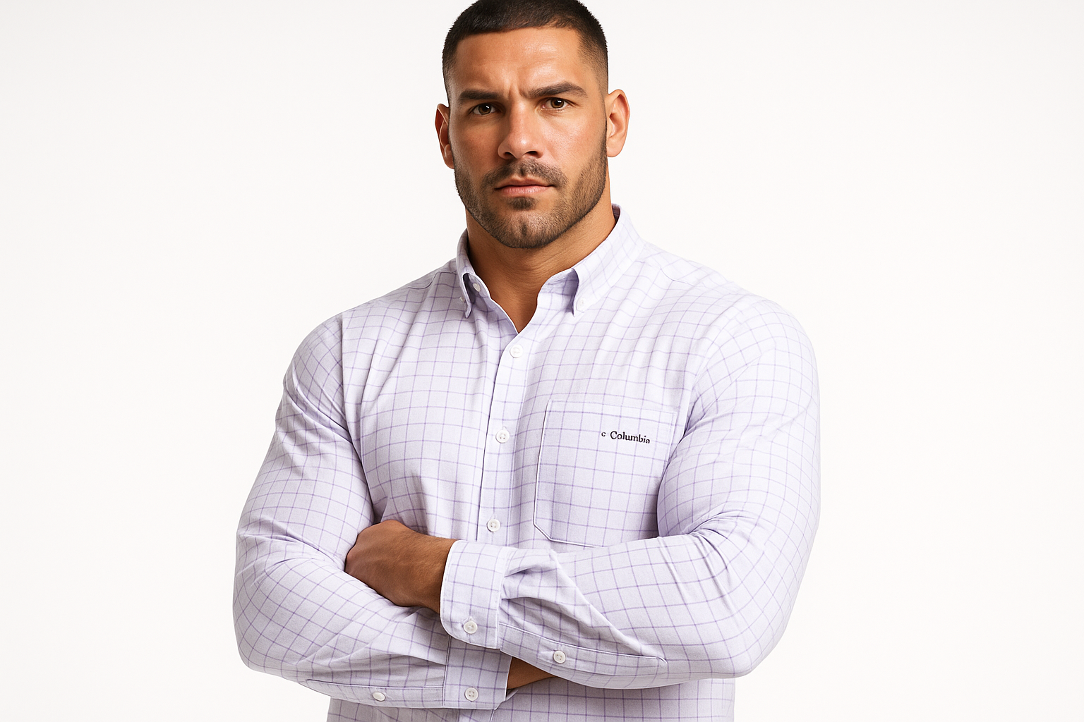 Modelo atlético Columbia - Bolsillo sin aleta brazos cruzados