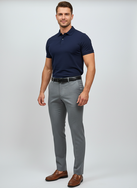 Modelo atlético con look completo