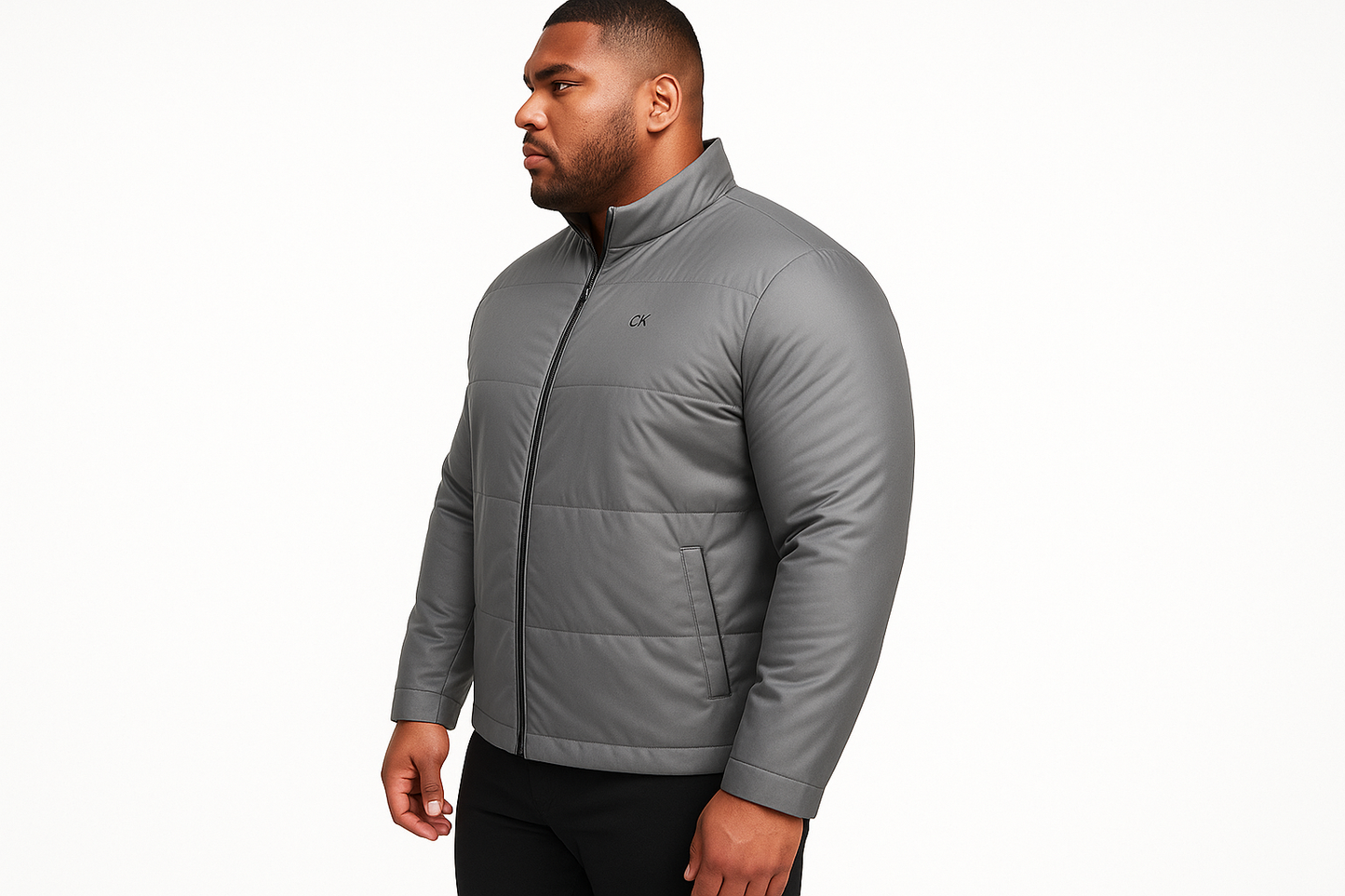 Modelo atlético lateral chaqueta Calvin Klein