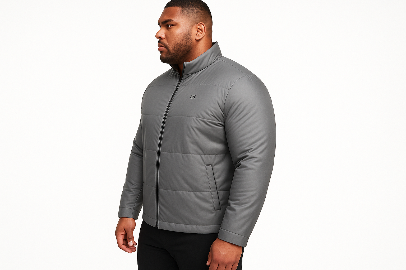 Modelo atlético lateral chaqueta Calvin Klein