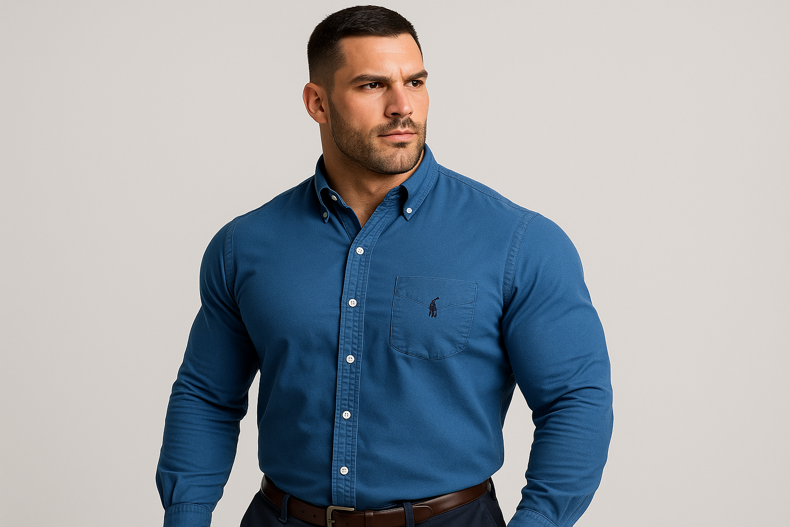 Modelo atlético musculoso vertical