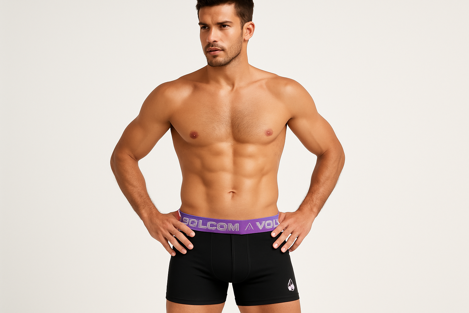 Modelo atlético - pose casual con manos en cadera