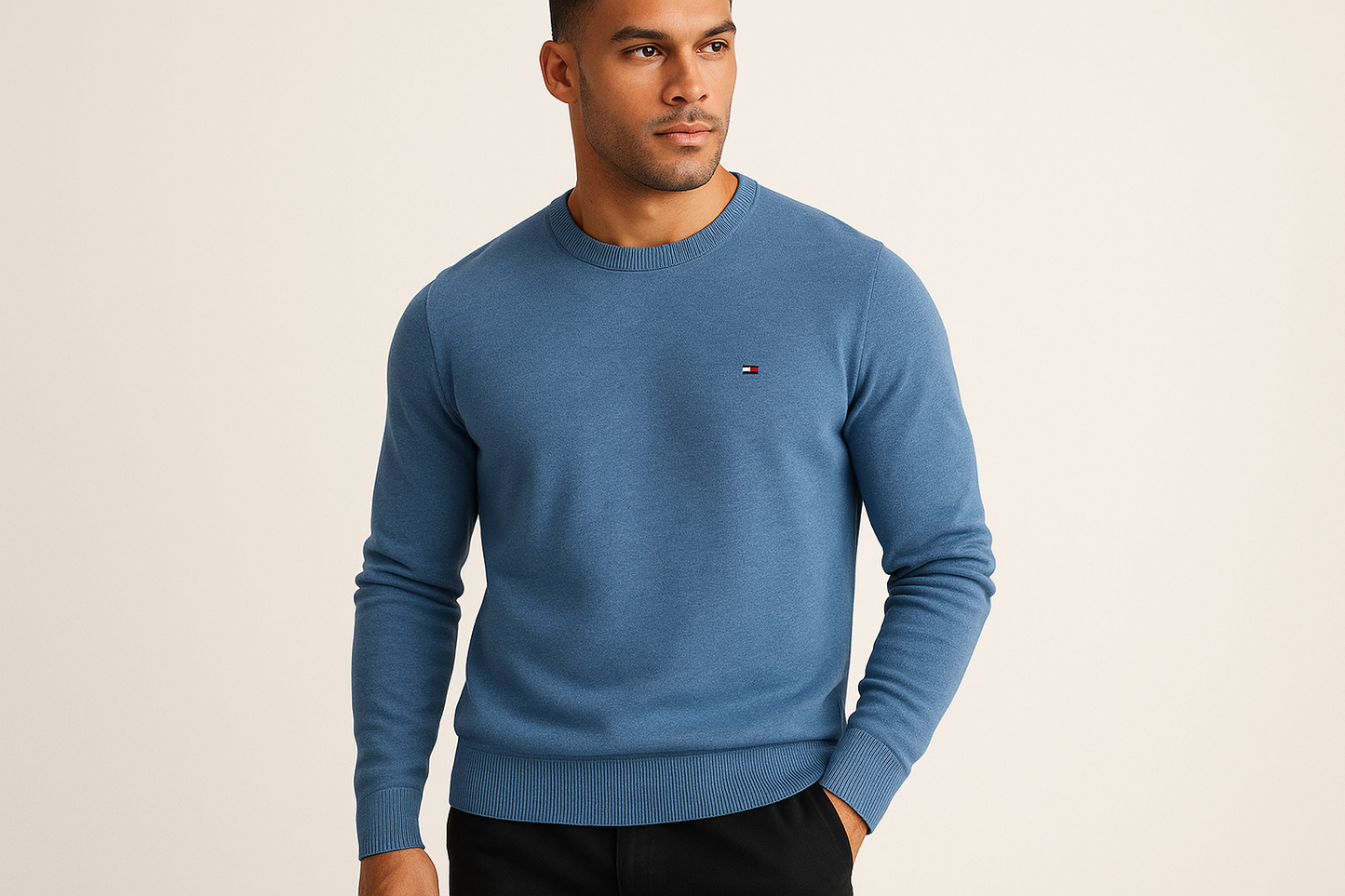 Modelo atlético pose casual