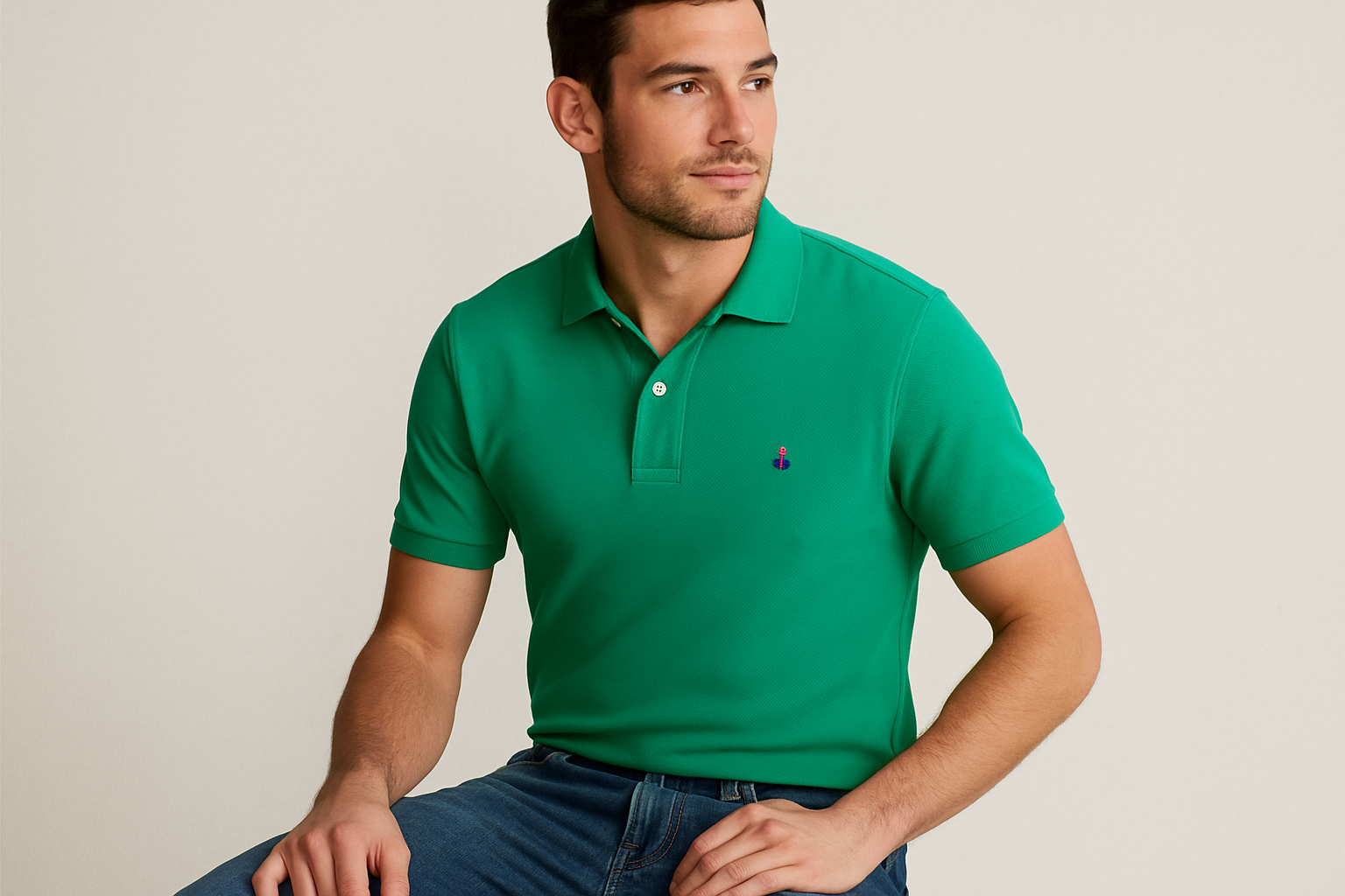 Modelo atlético - Pose casual