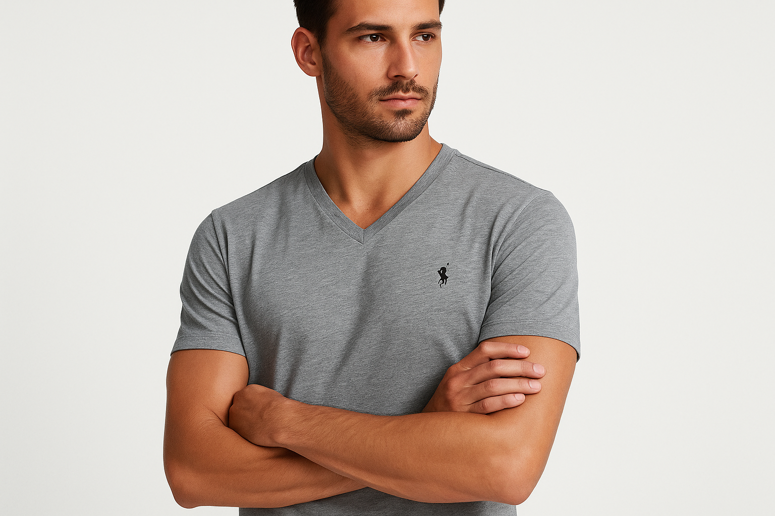 Modelo atlético - pose con brazos cruzados