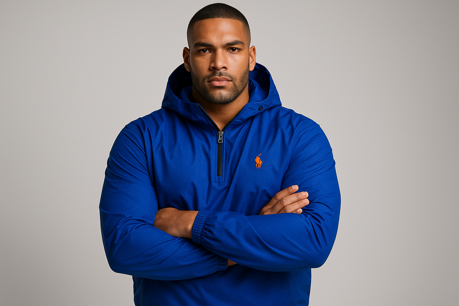 Modelo atlético - pose confiada