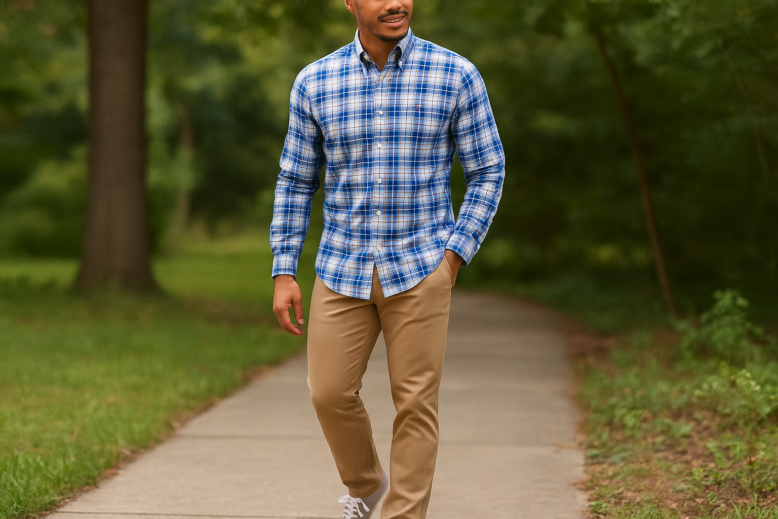 Modelo atlético - Smart casual con chinos