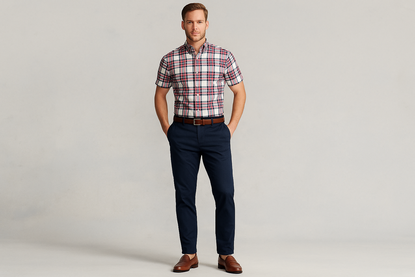 Modelo atlético talla M - Business casual