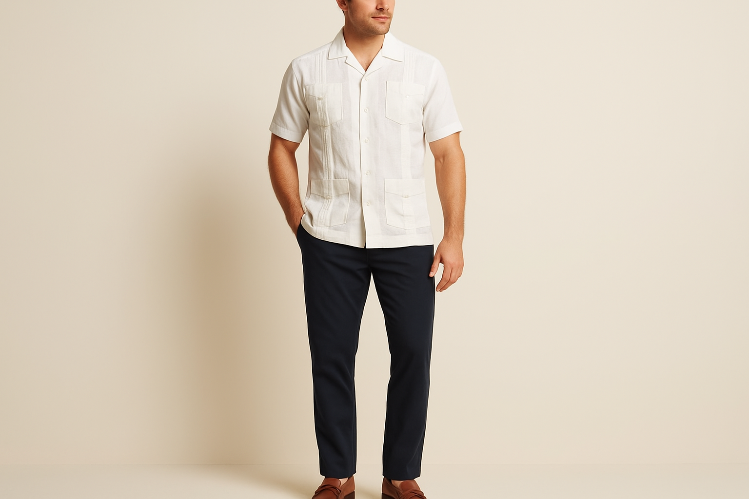 Modelo atlético talla M - Business casual