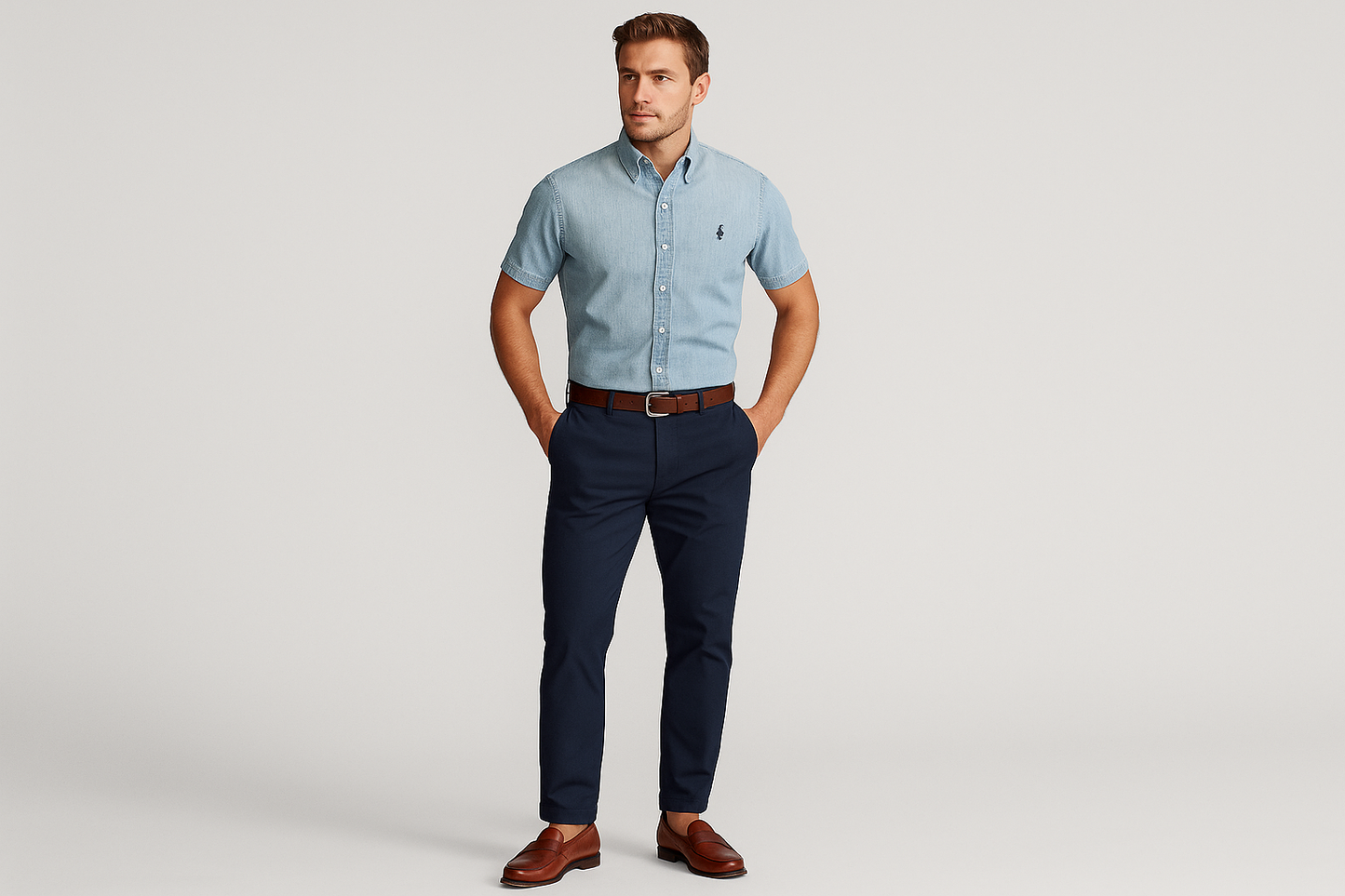 Modelo atlético talla M - Business casual