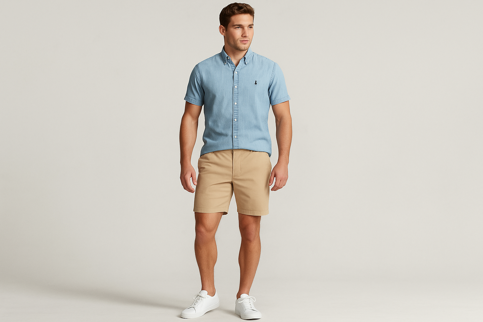 Modelo atlético talla M - Look casual verano