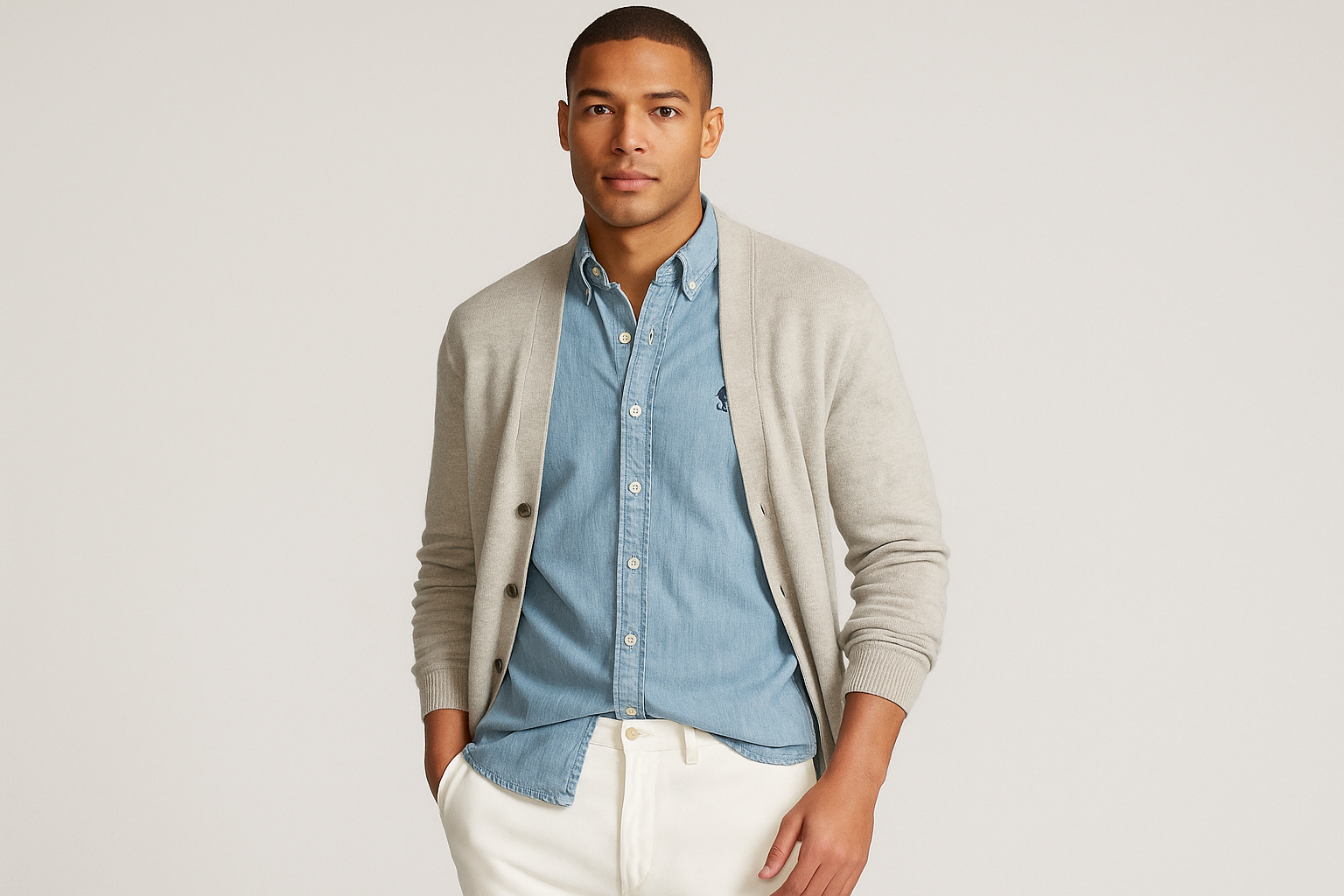 Modelo atlético talla M - Look preppy