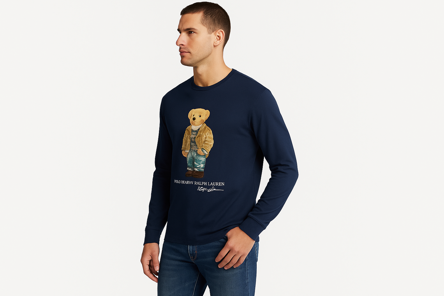 Modelo atlético - vista de perfil