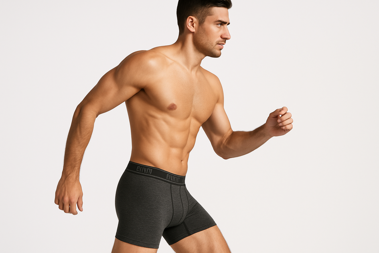 Modelo atlético - vista de perfil