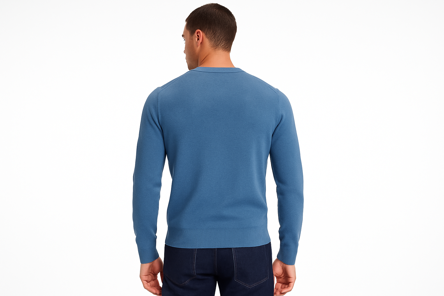 Modelo atlético vista trasera