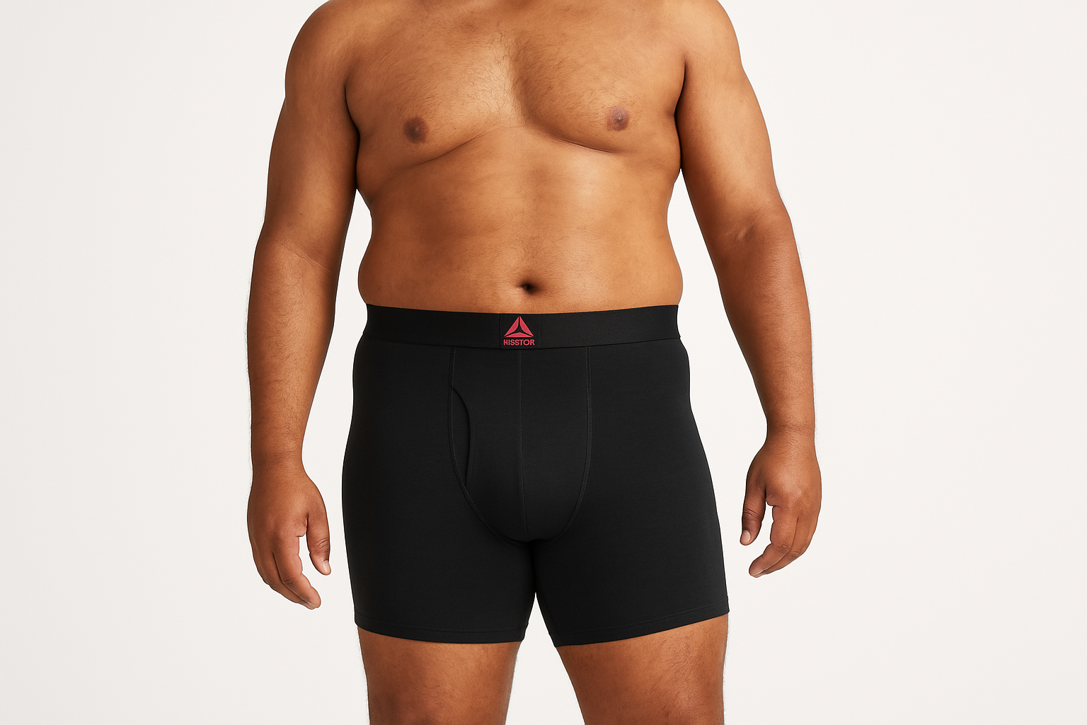 Modelo boxer negro frontal