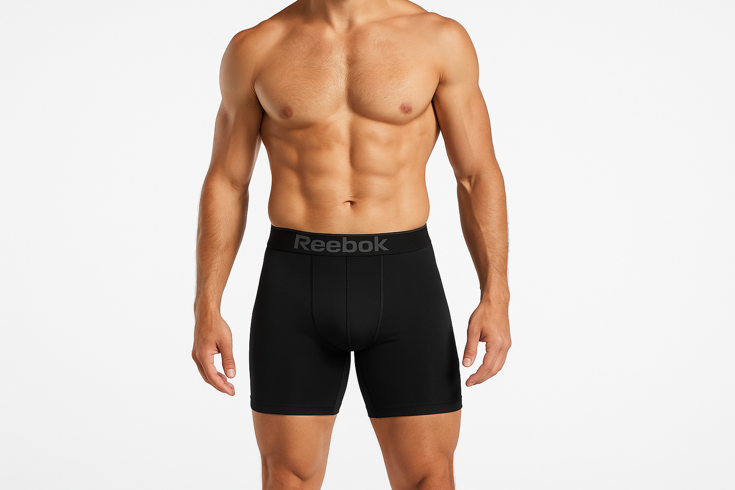 Modelo boxer negro frontal