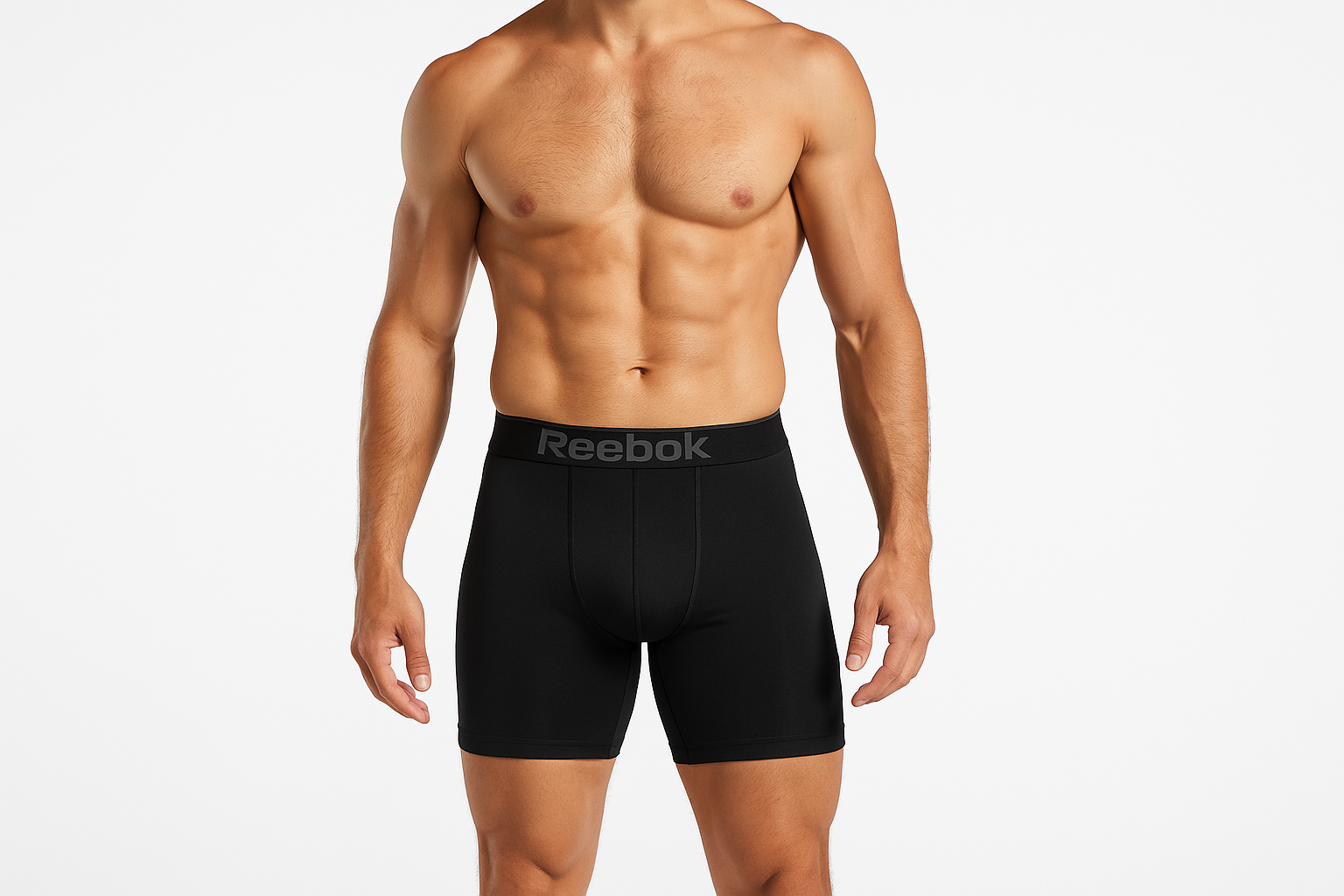 Modelo boxer negro frontal