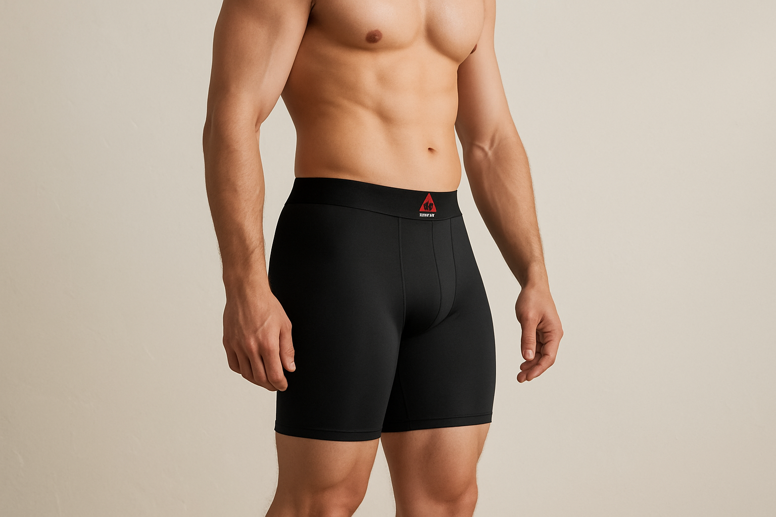 Modelo boxer negro lateral