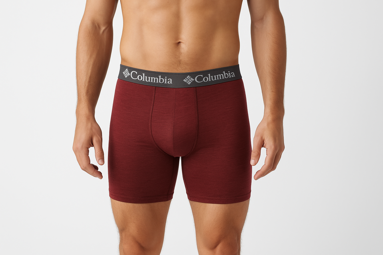 Modelo boxer rojo frontal