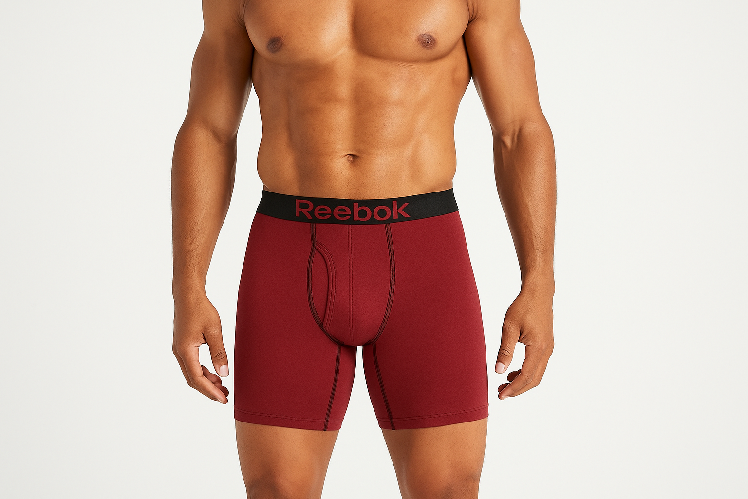Modelo boxer rojo frontal
