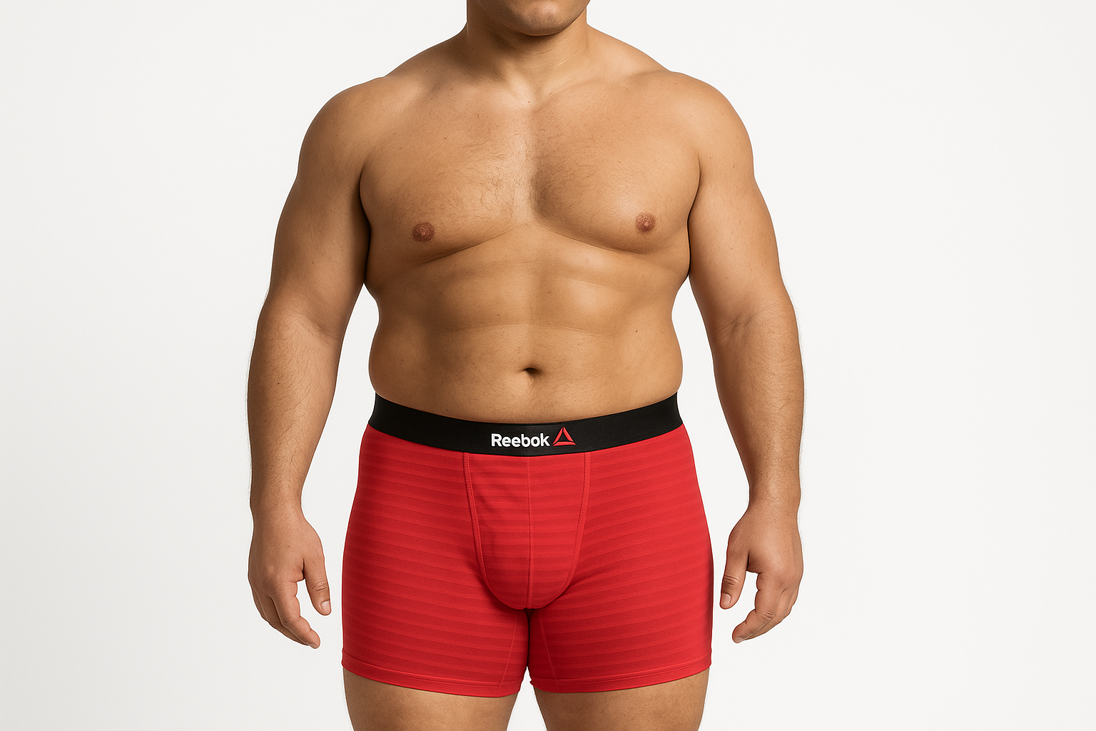 Modelo boxer rojo frontal