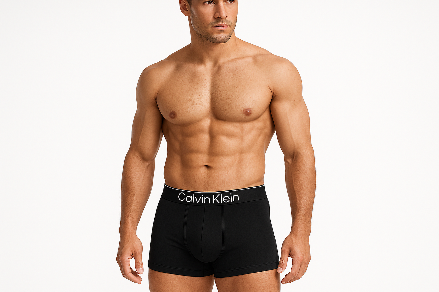 Modelo con boxer negro