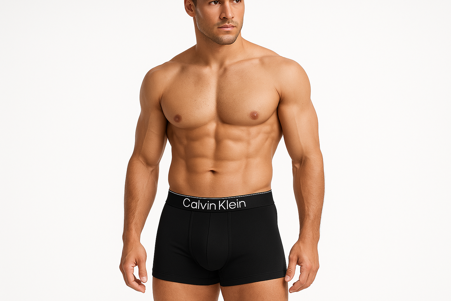 Modelo con boxer negro