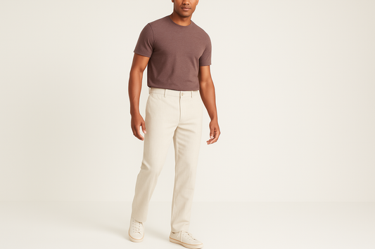 Modelo con Pantalón de Lino Old Navy