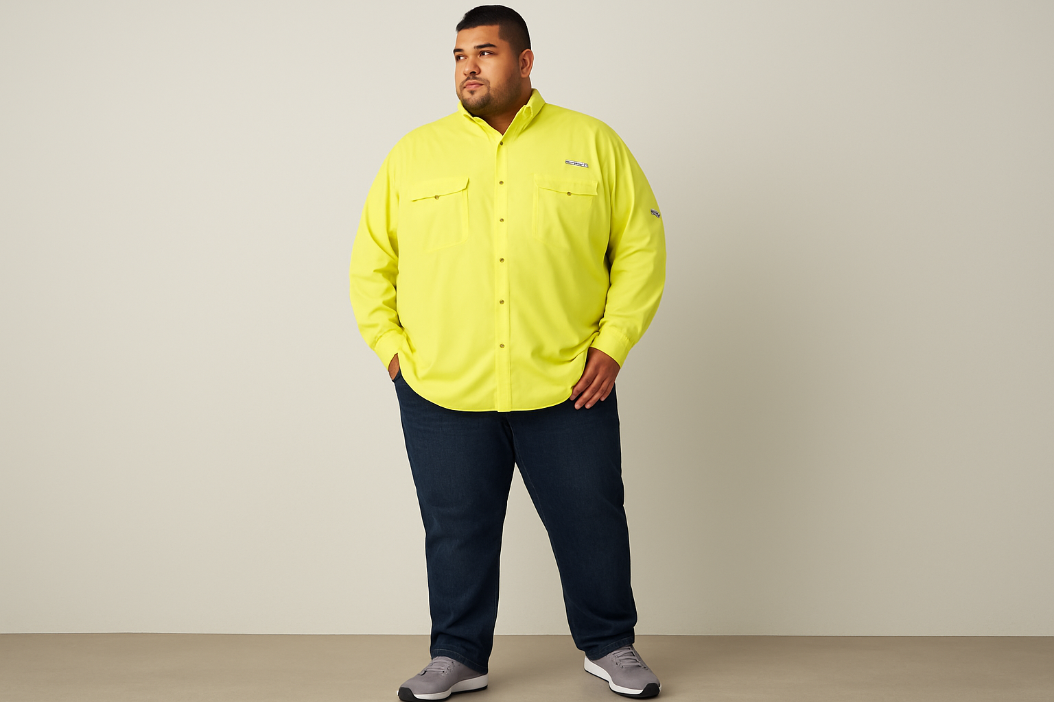 Modelo con styling urbano casual