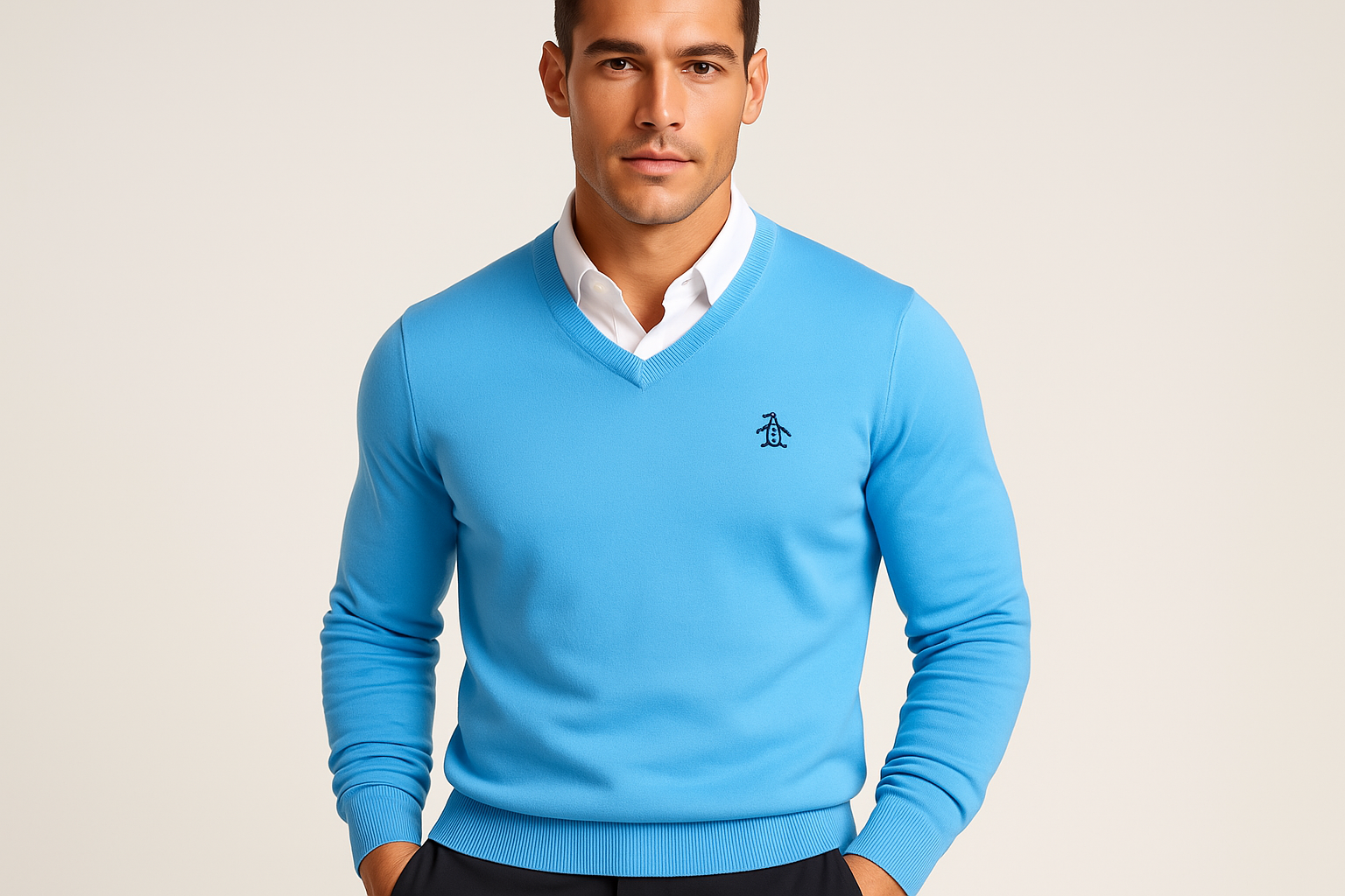 Modelo con Suéter Original Penguin