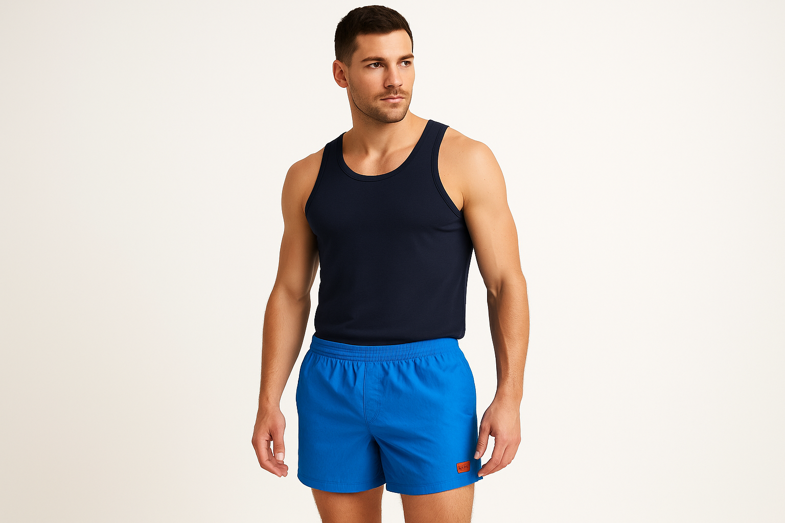 Modelo con tank top azul marino