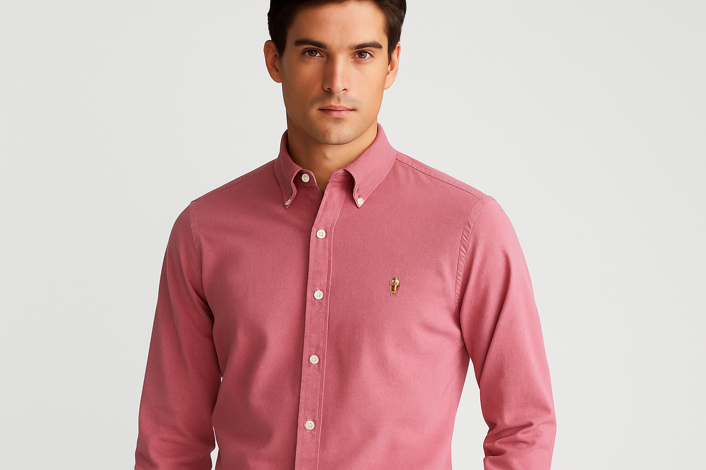 Modelo frontal camisa de botones #cb6571