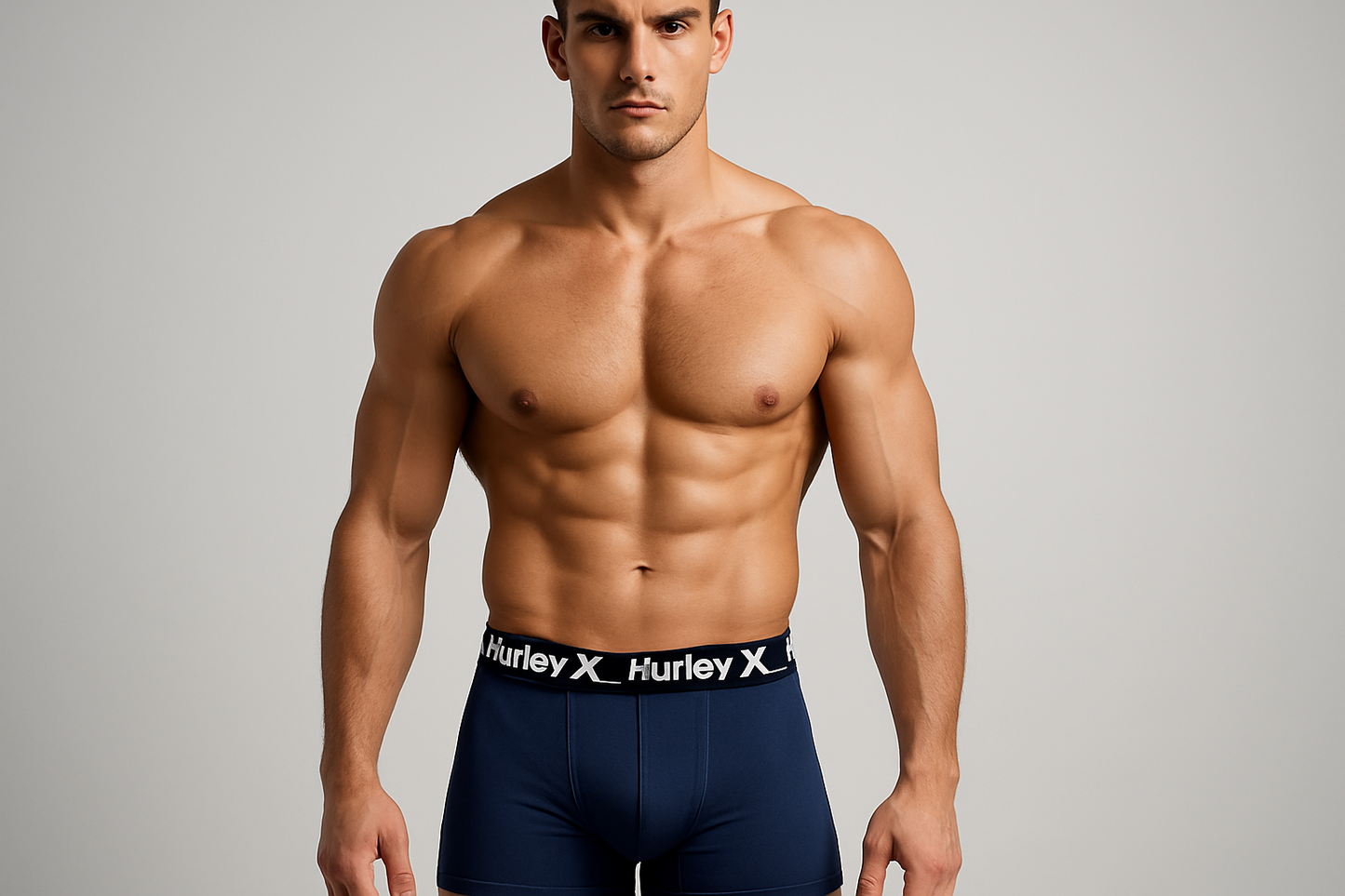 Modelo L - Boxer azul marino vista frontal