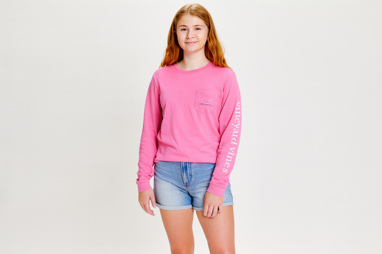 Modelo niña look summer rosado