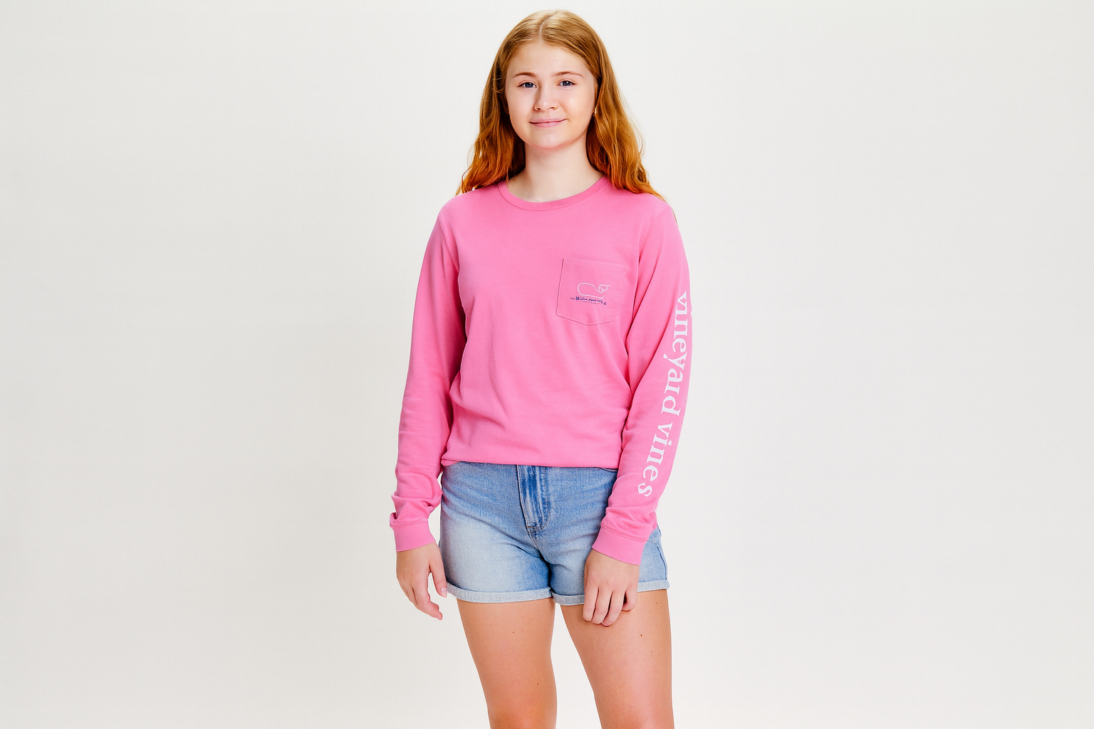 Modelo niña look summer rosado