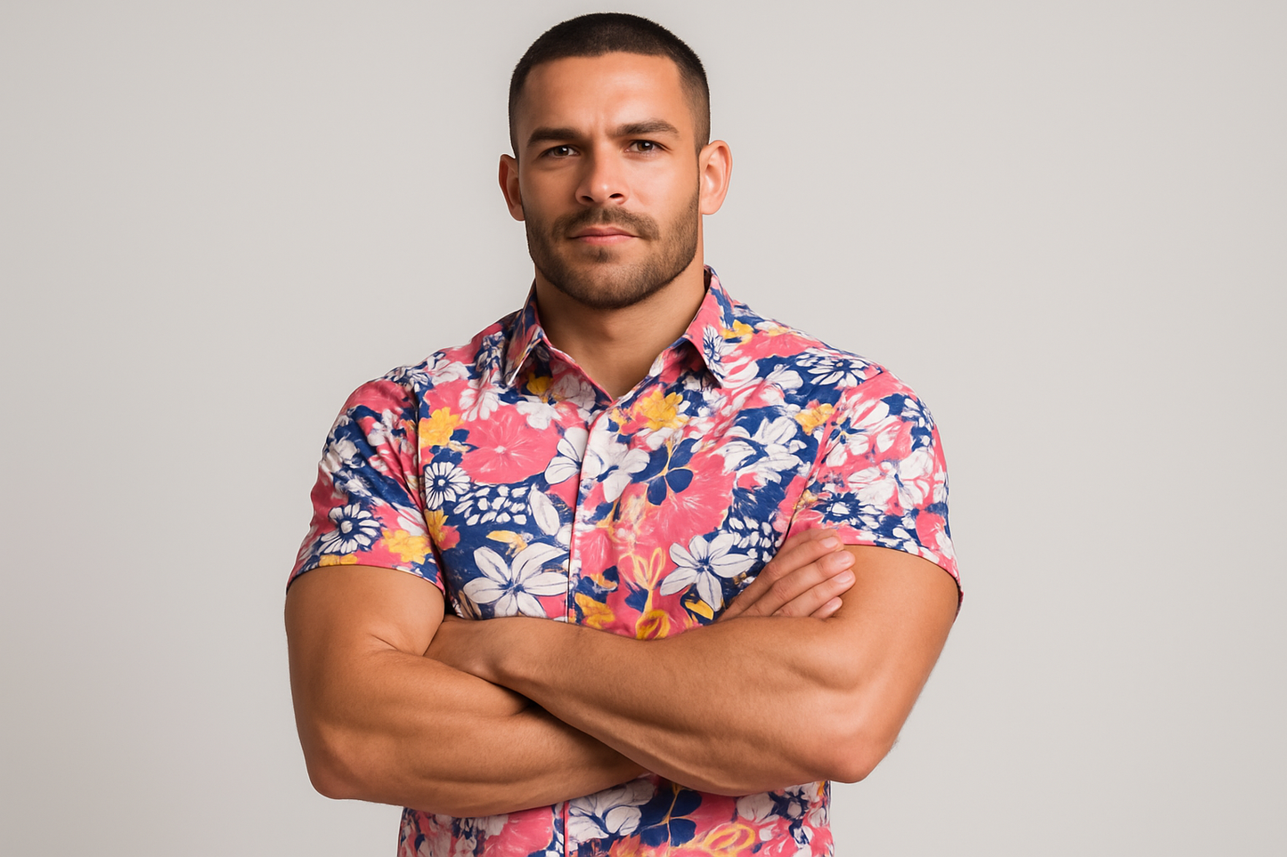 Modelo pose brazos cruzados