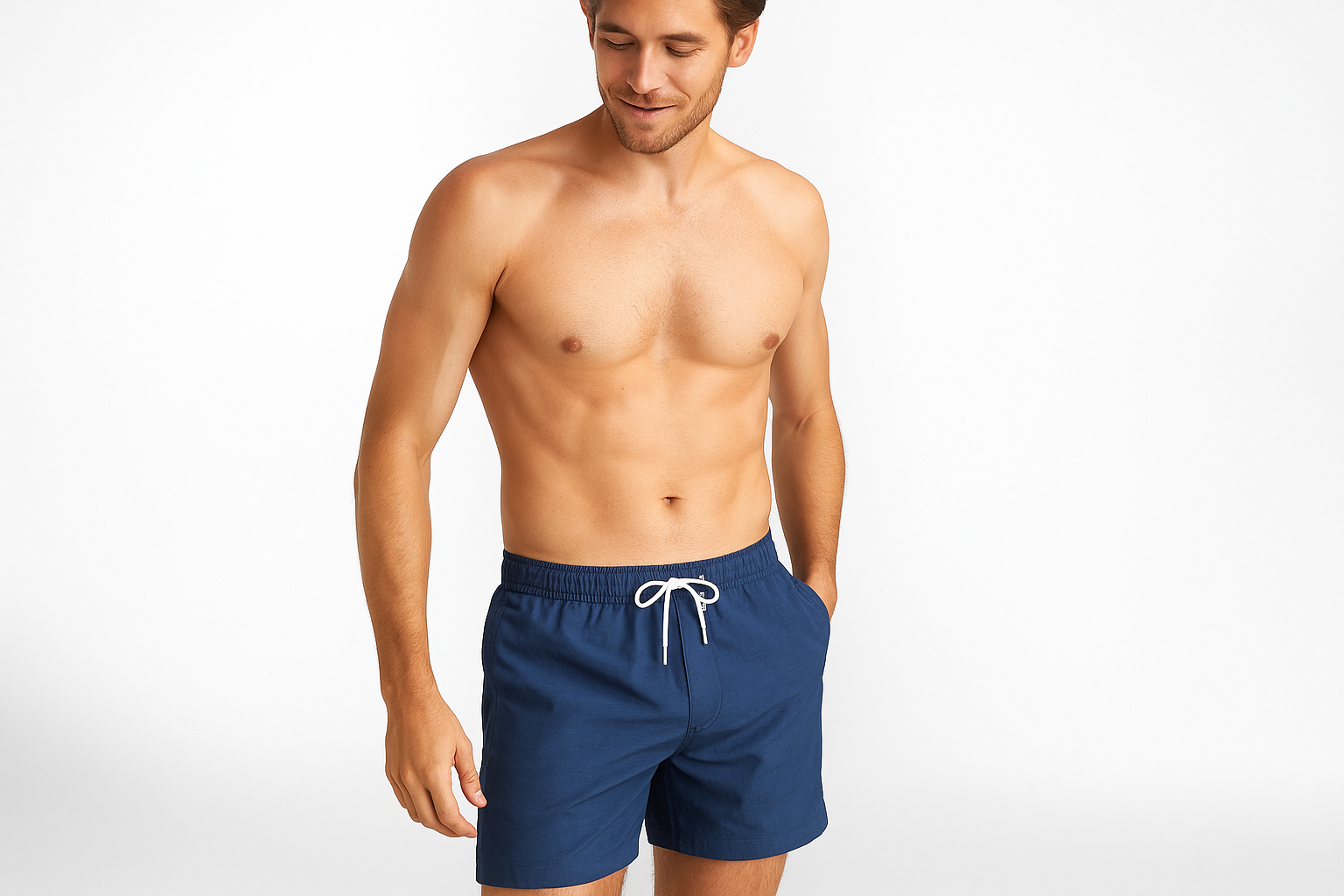 Modelo pose casual beach Brooks Brothers