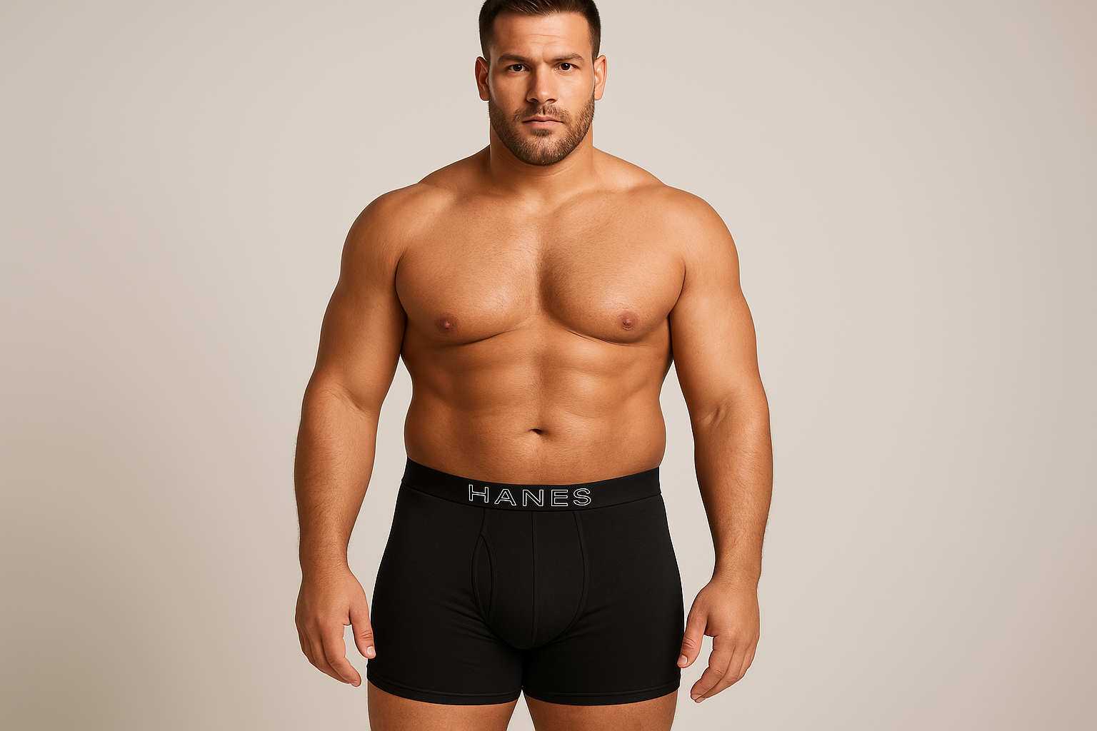 Modelo XL - Vista frontal boxer negro