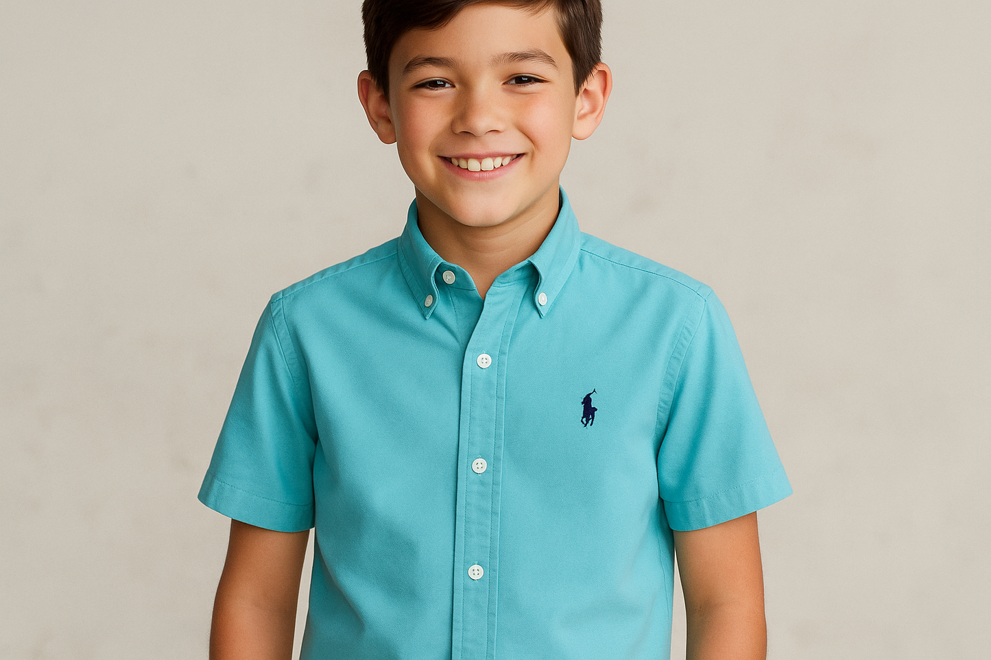Niño con camisa Polo Ralph Lauren frontal
