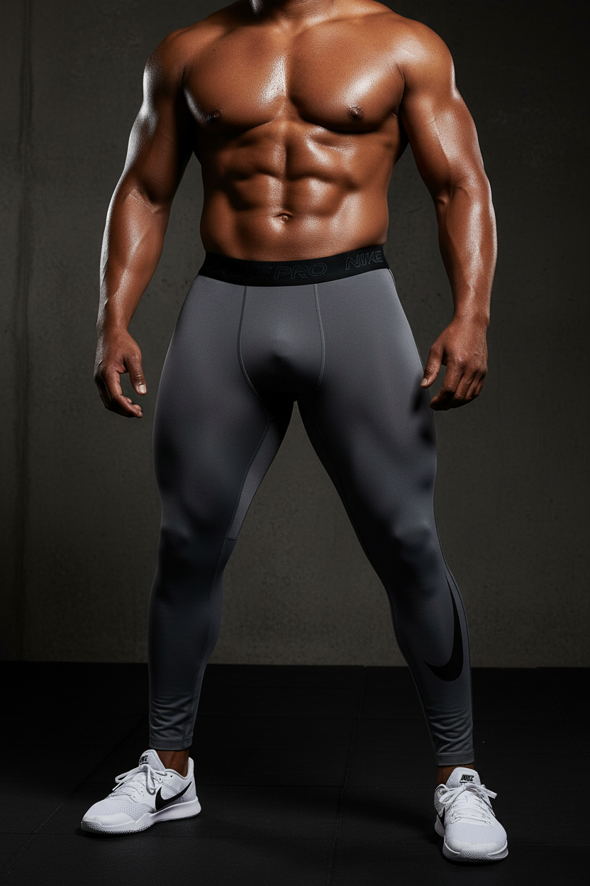 Nike Pro Dri-FIT - Frontal corpulento con zapatillas