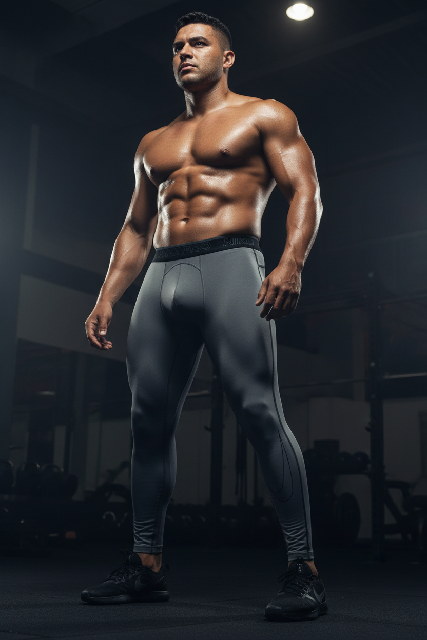 Nike Pro Dri-FIT - Ángulo bajo licra gris