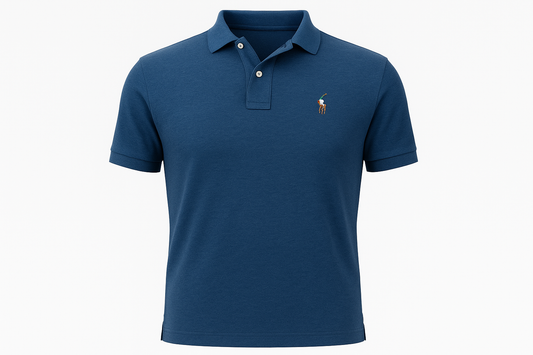 Polo azul marino ghost mannequin