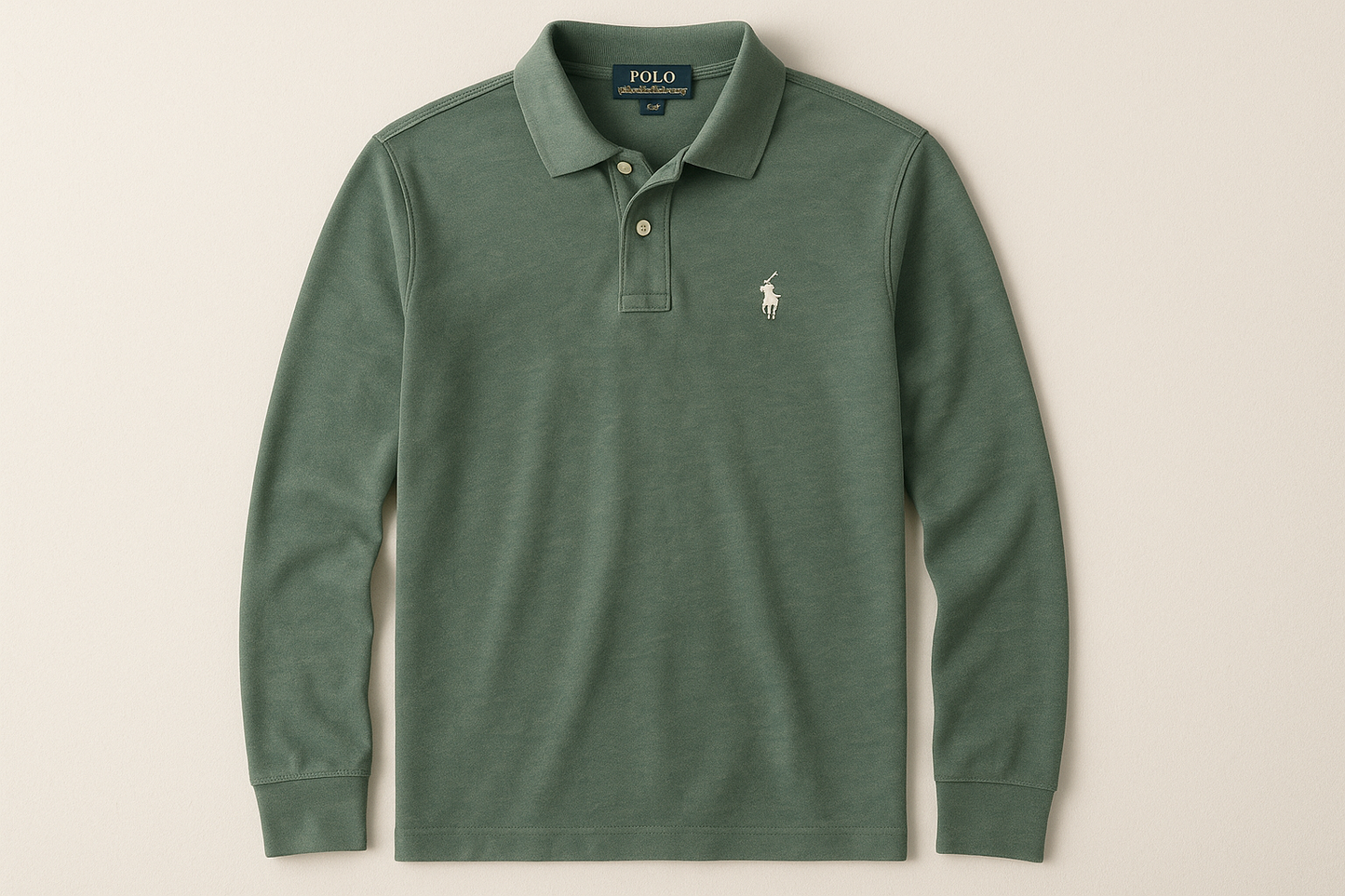 Polo extendida con matices naturales