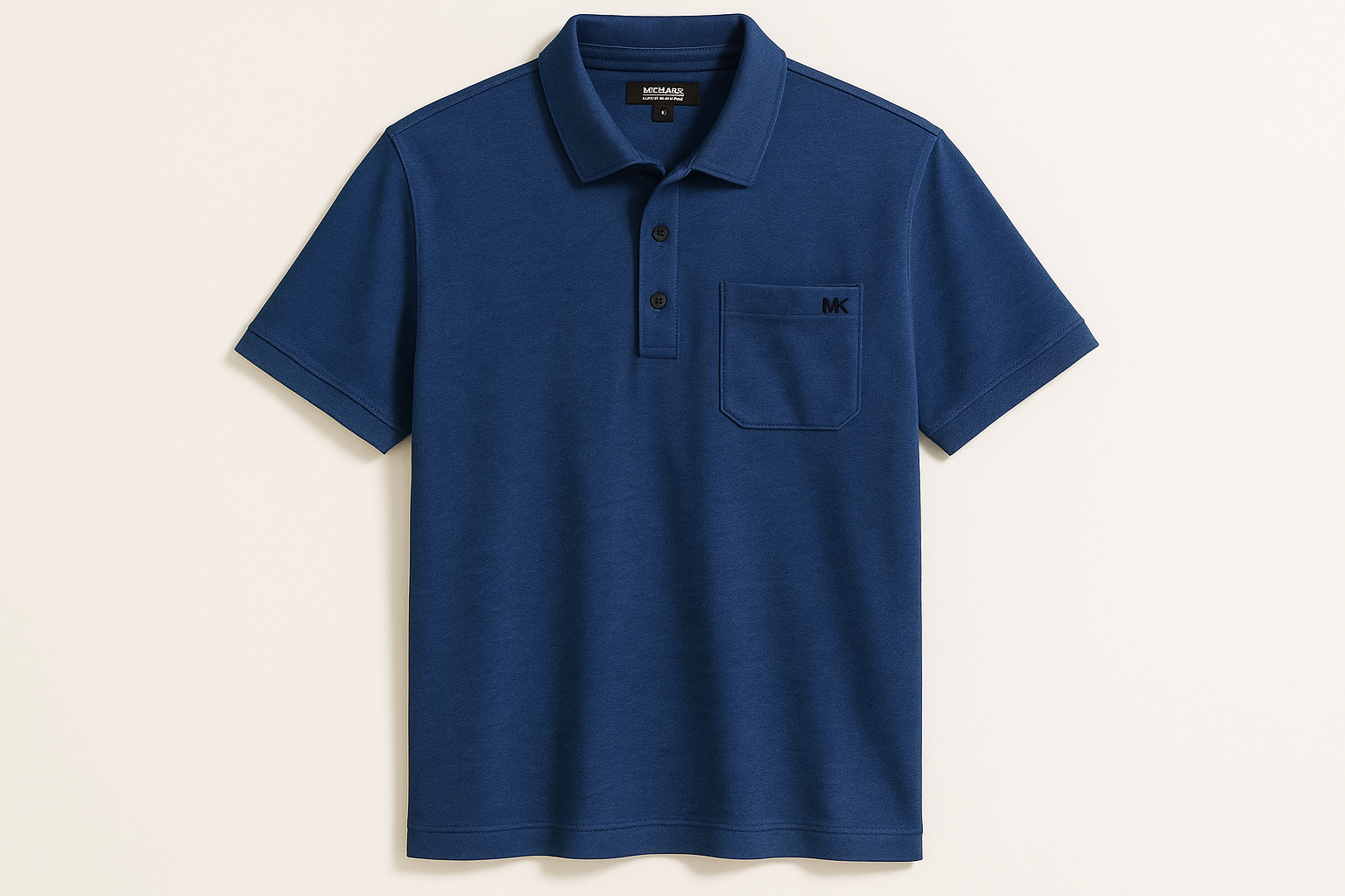 Polo extendido con logo en extremo derecho del bolsillo