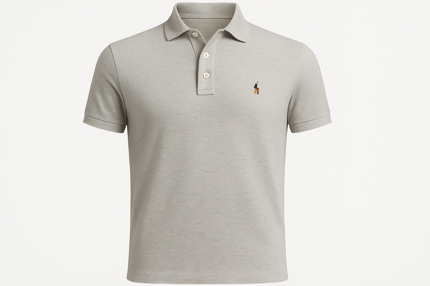 Polo gris jaspeado ghost mannequin