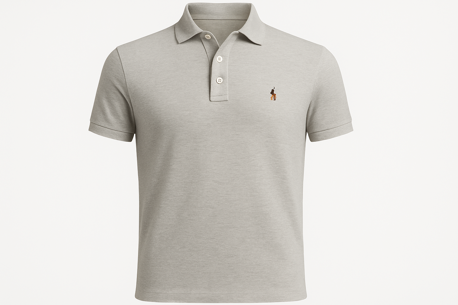 Polo gris jaspeado ghost mannequin