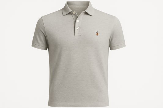 Polo gris jaspeado ghost mannequin