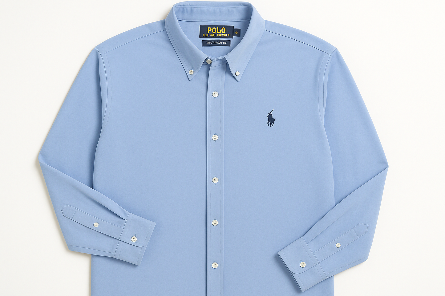 Polo Performance celeste liso - producto