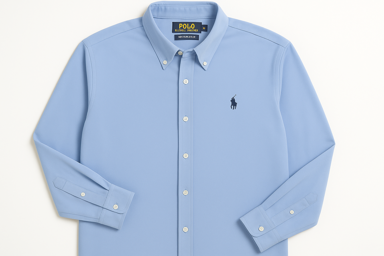 Polo Performance celeste liso - producto